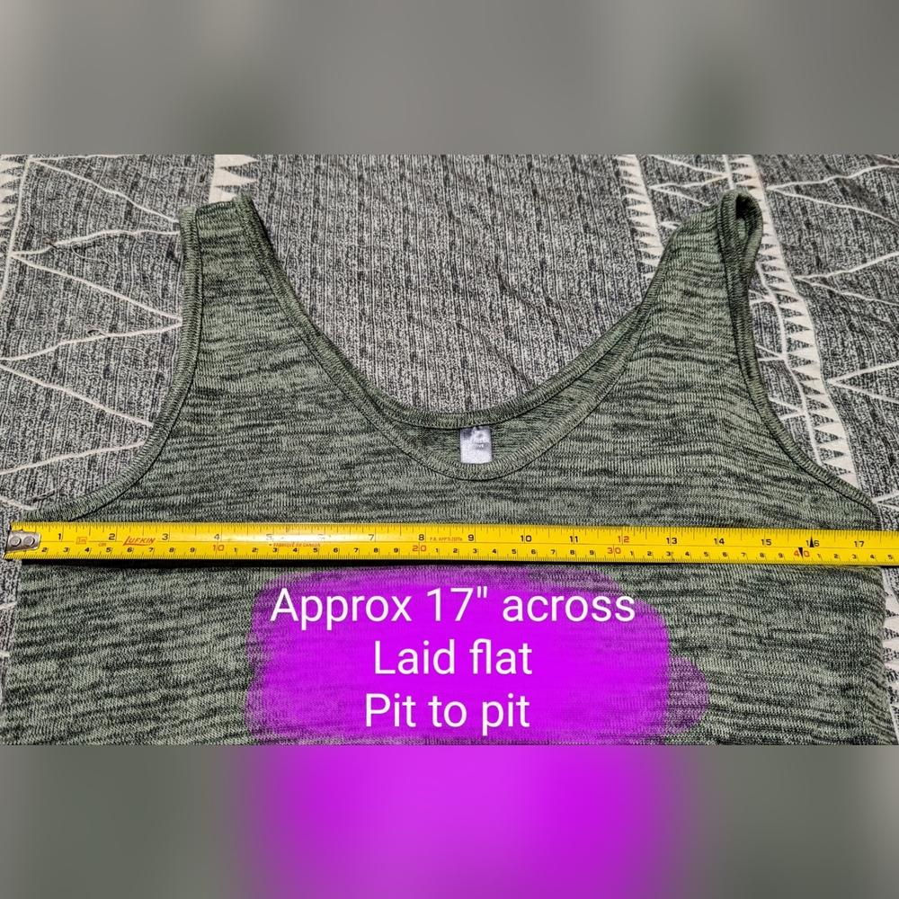 Joe Fresh size med, heathered green active romper, EUC - Picture 3 of 9